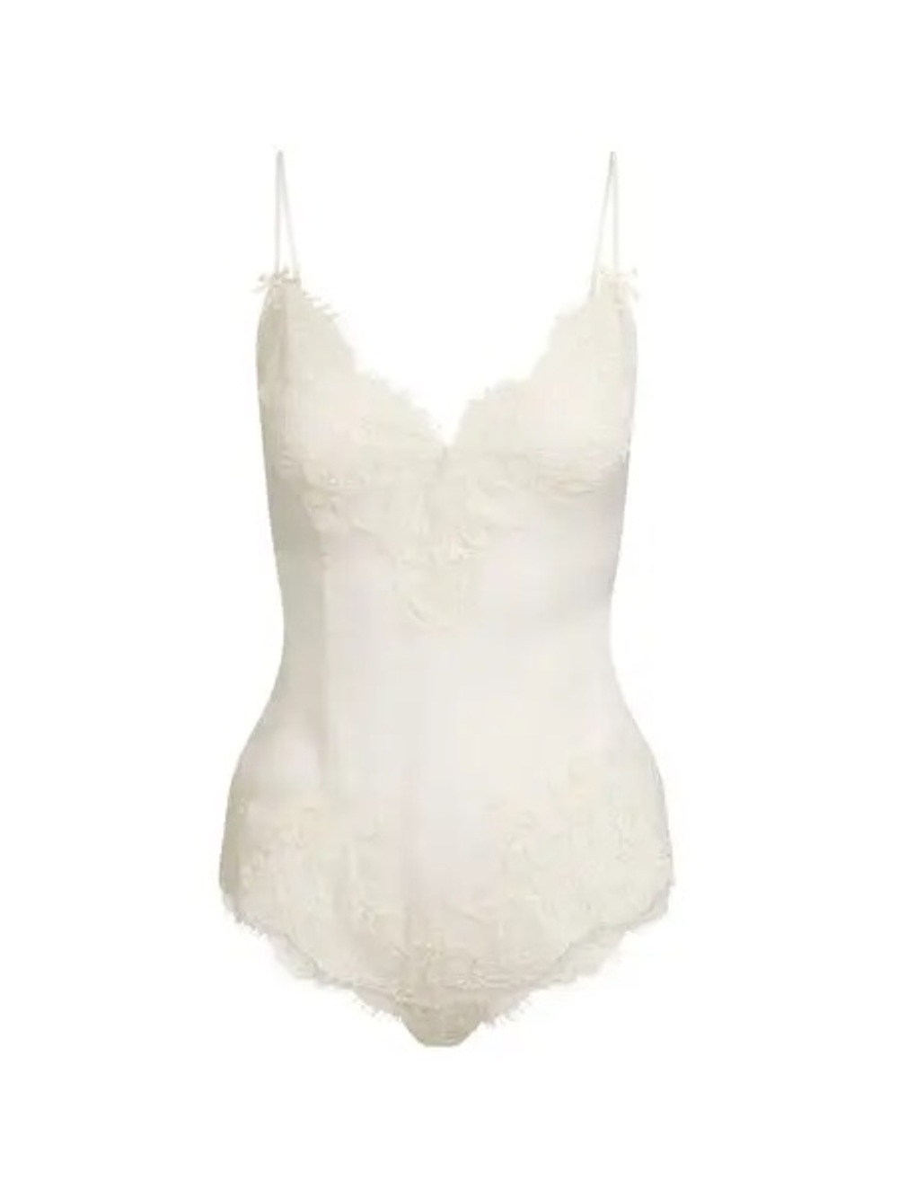 SKIMS Romance Lace Teddy Silk Bodysuit